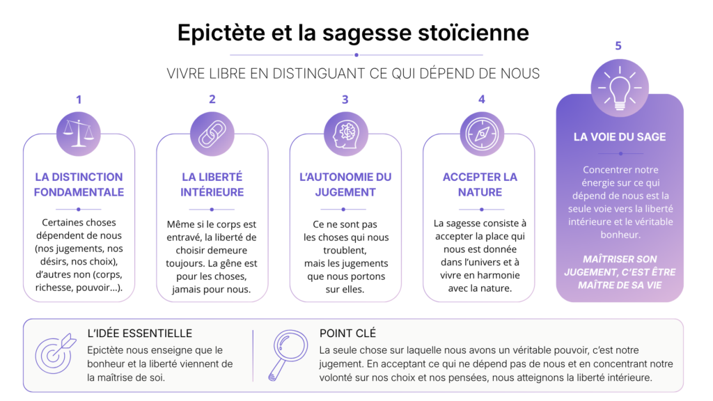 Epictète et la sagesse stoicienne infographie